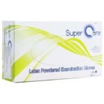 SUPERCARE LATEX POWDERED EXAMINATION GLOVES 100 UNITES MEDIUM